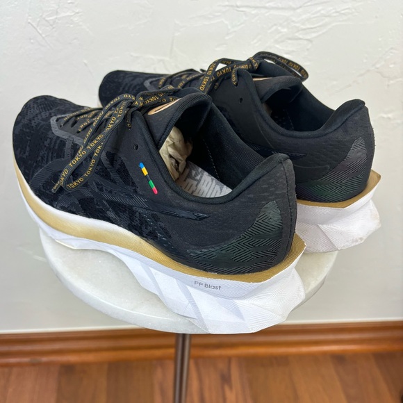 ASICS Tokyo Running Shoe Sneaker Black Orange Workout Athleisure Women's Size 9 - Picture 5 of 12